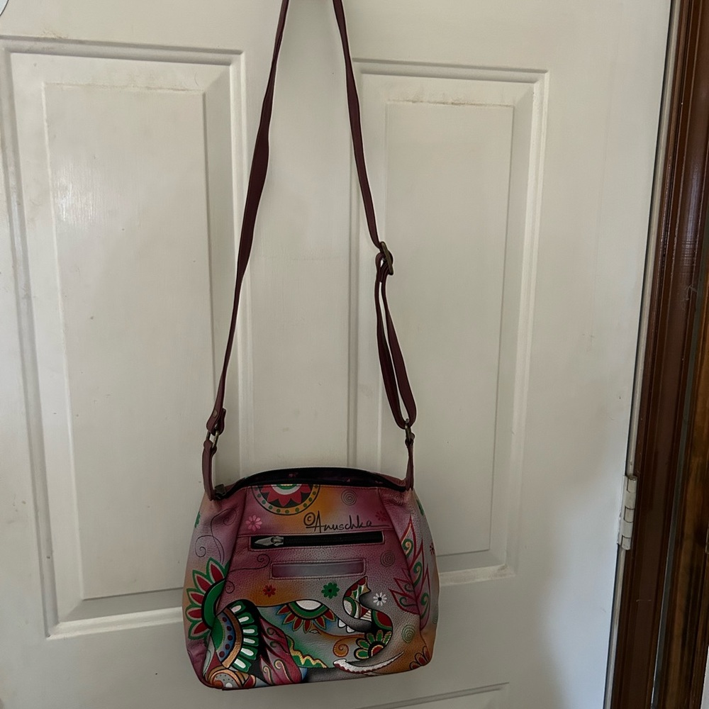 Anuschka Elephant Crossbody Bag